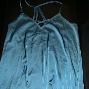 No Boundaries blue silk summertime top